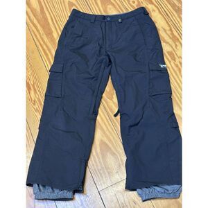 Burton Snow Pants Adult 32W Black Cargo Snowboarding Skiing Waterprooof‎ Vintage